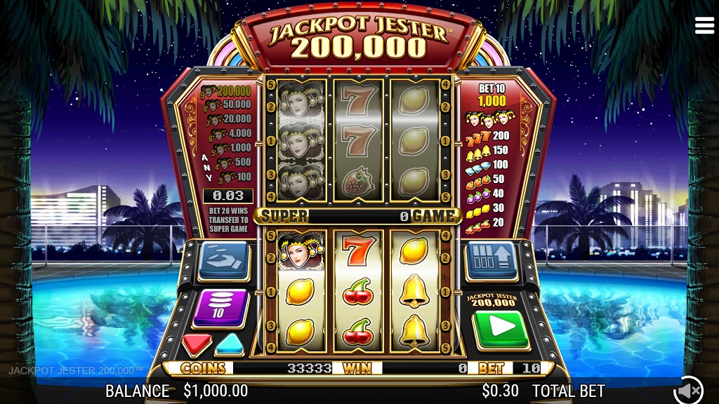 Screenshot of Jackpot Jester 200000 slot from NextGen Gaming