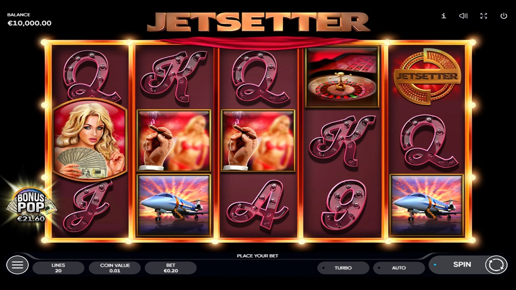 Screenshot of Jetsetter slot from Endorphina