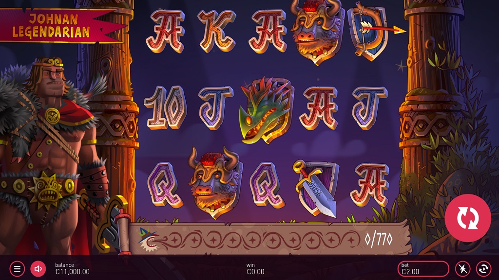 Screenshot of Johnan Legendarian slot from Yggdrasil Gaming