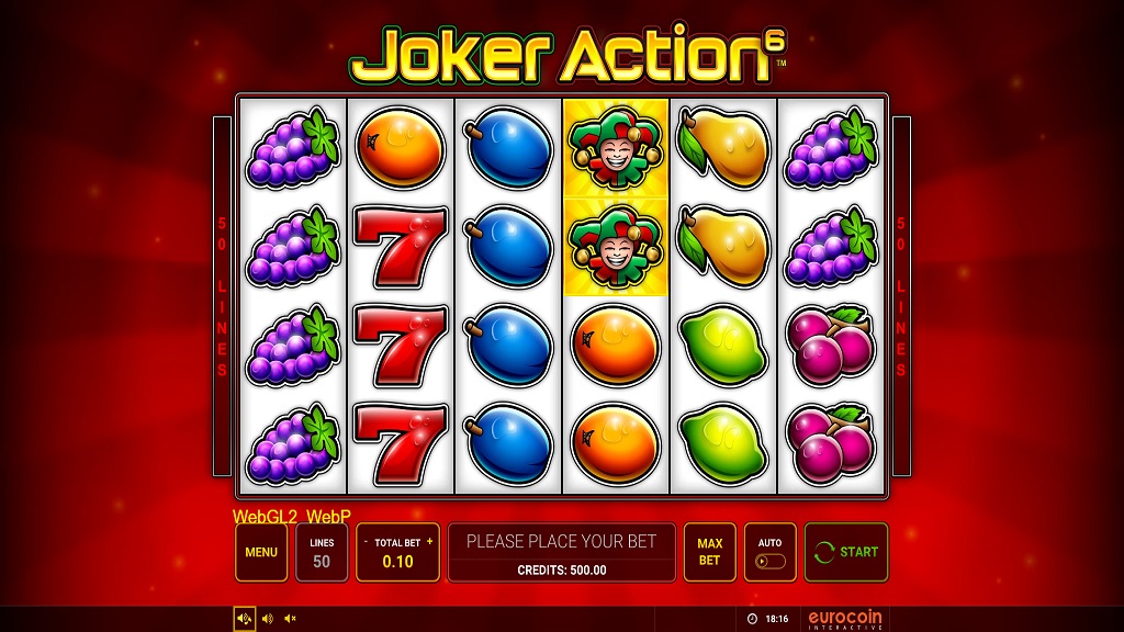 Screenshot of Joker Action 6 slot from Green Tube