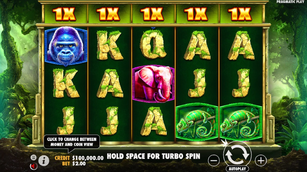 Screenshot of Jungle Gorilla slot from Pragmatic Play