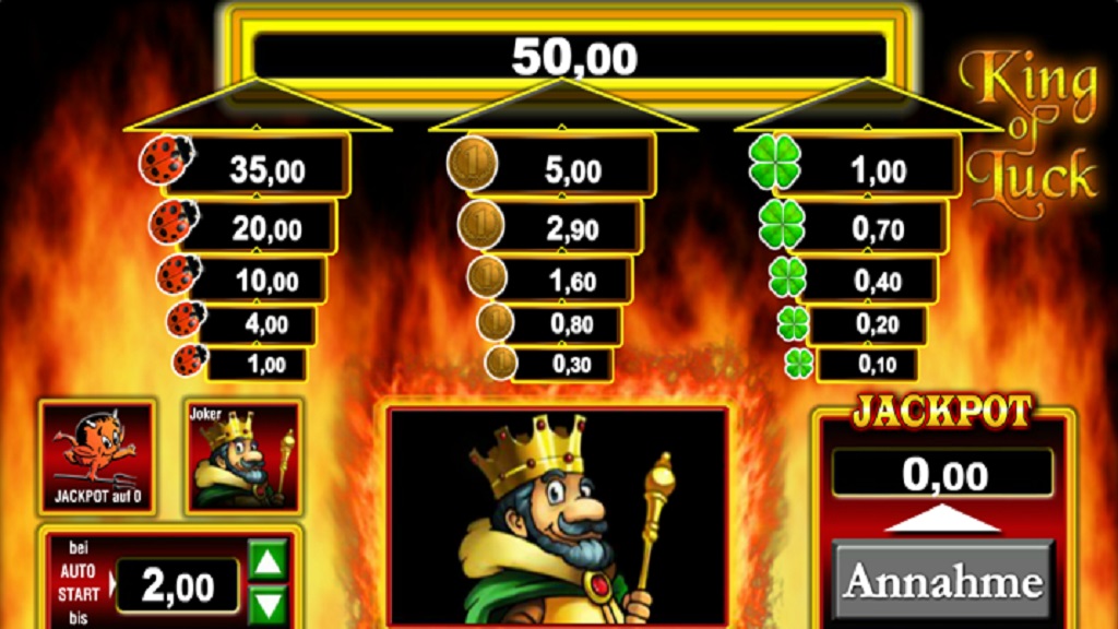 Screenshot of King of Luck slot from Merkur Gaming