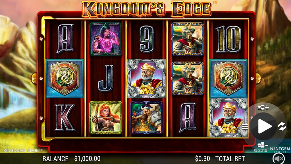Screenshot of Kingdoms Edge slot from NextGen Gaming