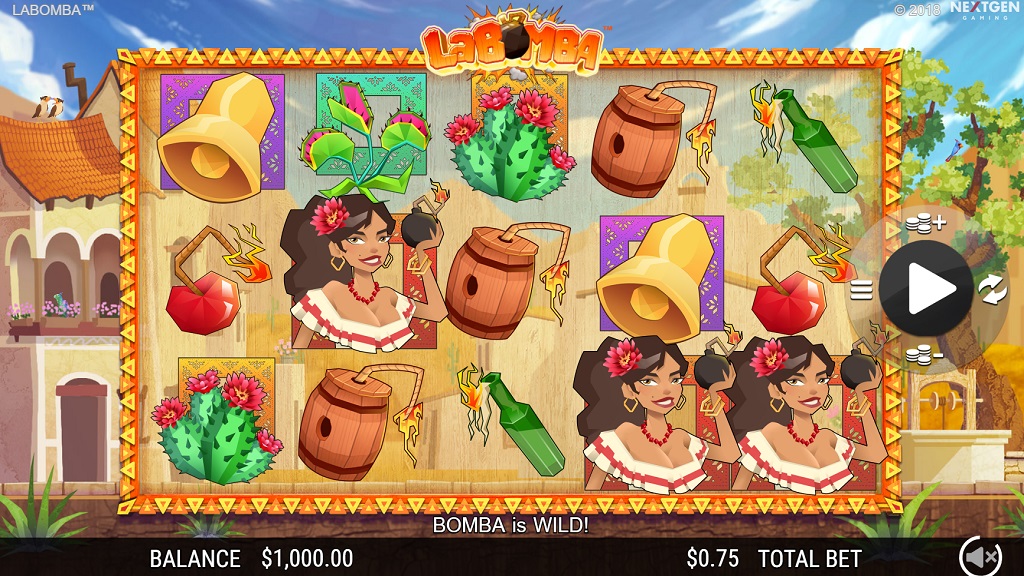 Screenshot of La Bomba slot from NextGen Gaming