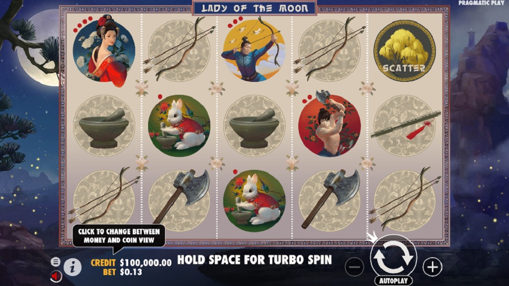 Screenshot of Lady of the Moon slot from Pragmatic Play