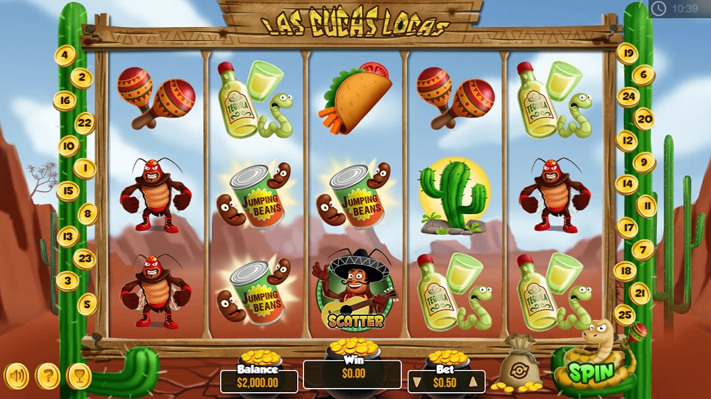Screenshot of Las Cucas Locas slot from Pariplay