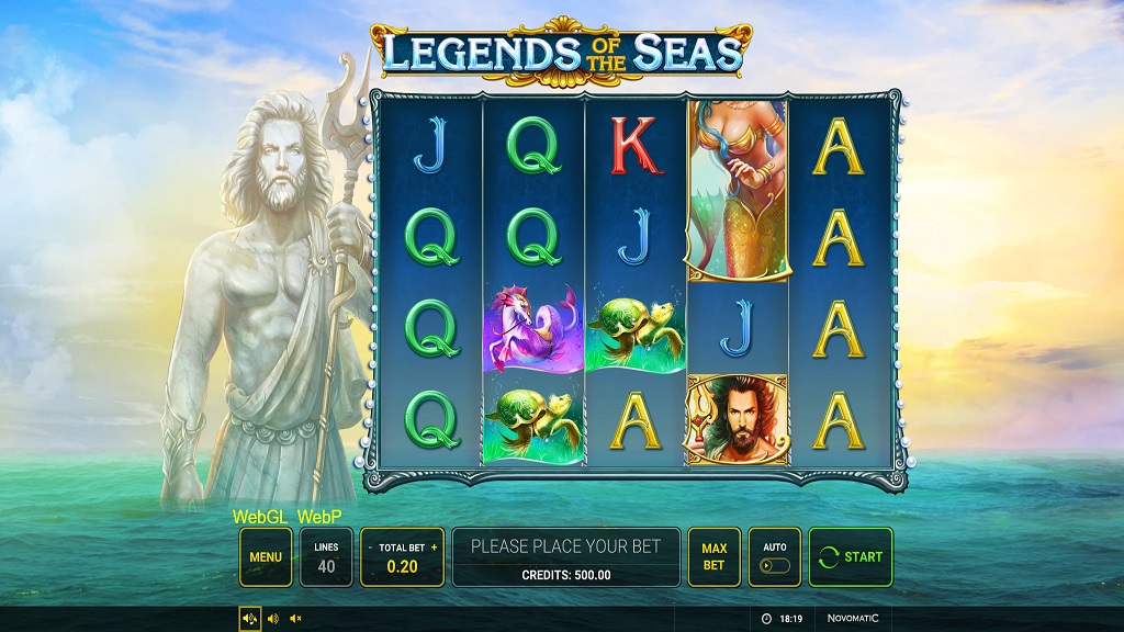 Screenshot of Legends of the Seas slot from Green Tube