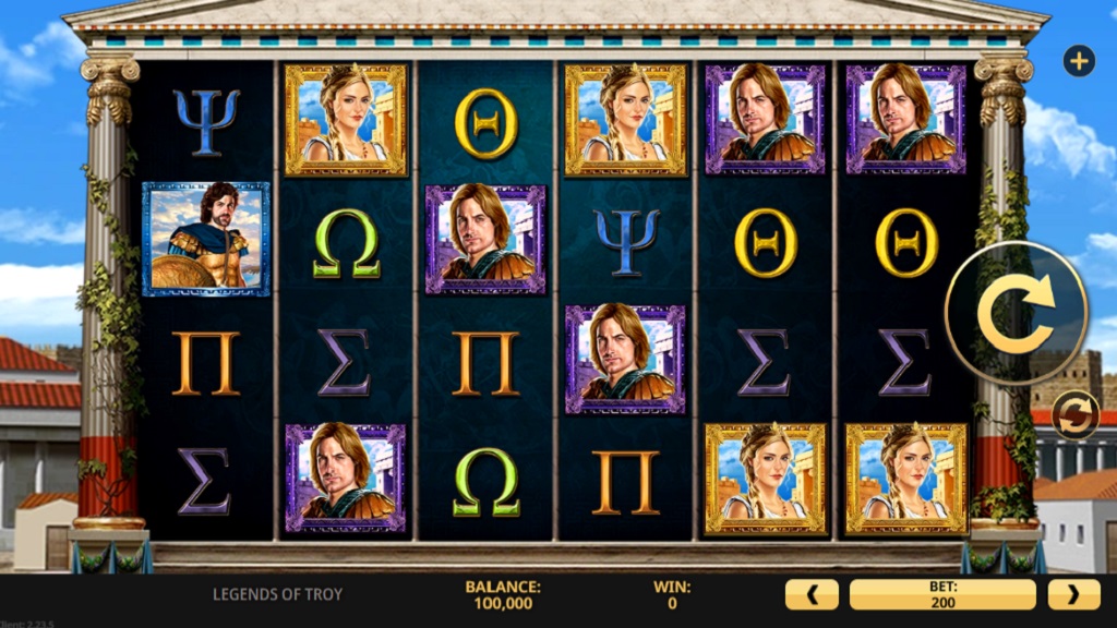 Screenshot of Legends of Troy slot from High 5