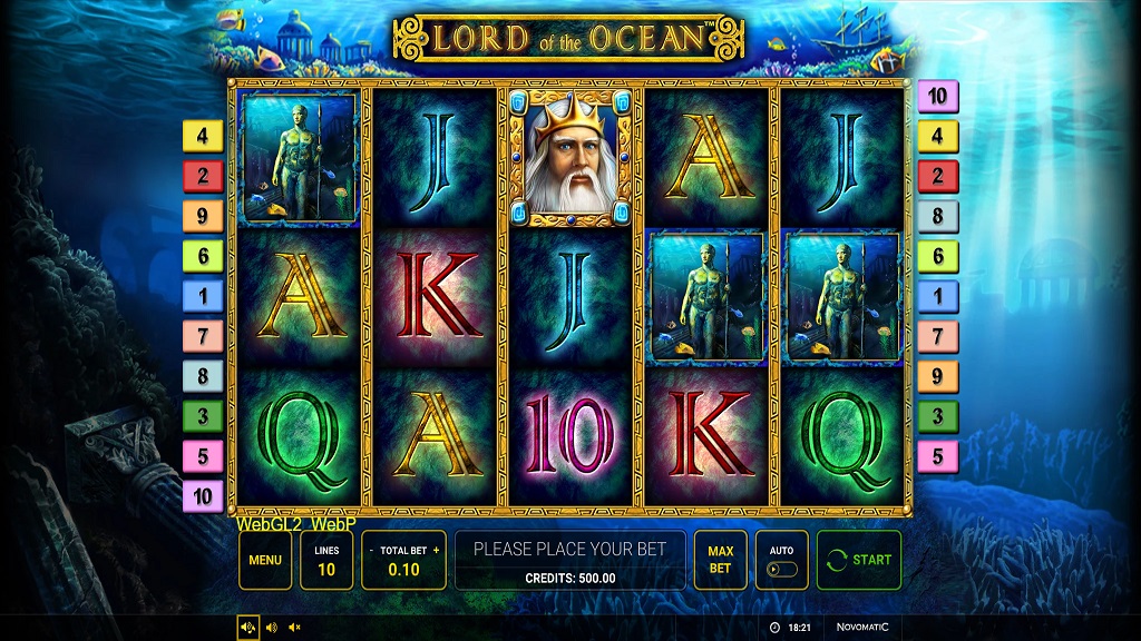 Screenshot of Lord of the Ocean 95 slot from Green Tube
