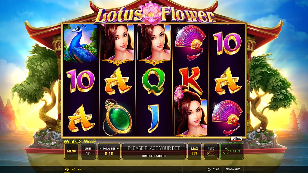 Screenshot of Lotus Flower slot from Green Tube