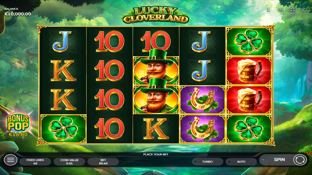 Screenshot of Lucky Cloverland slot from Endorphina