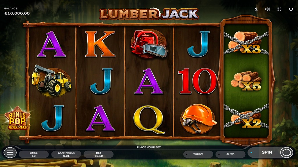 Screenshot of Lumber Jack slot from Endorphina