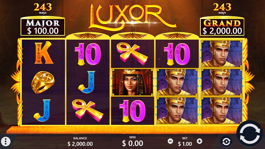 Screenshot of Luxor slot from Pariplay