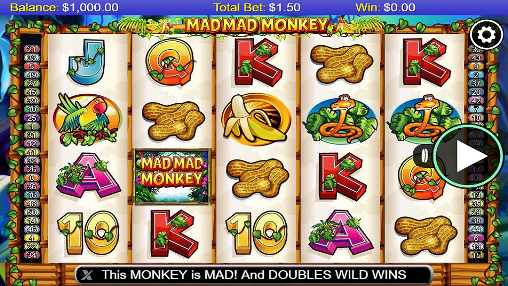 Screenshot of Mad Mad Monkey slot from NextGen Gaming