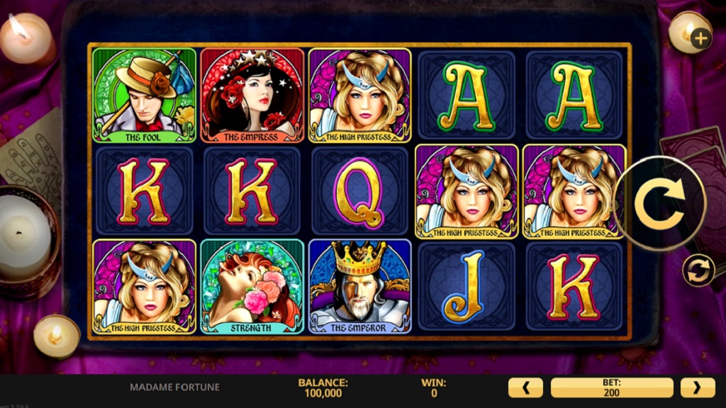 Screenshot of Madame Fortune slot from High 5
