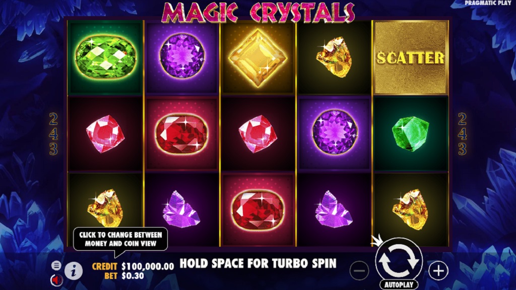 Screenshot of Magic Crystals slot from Pragmatic Play