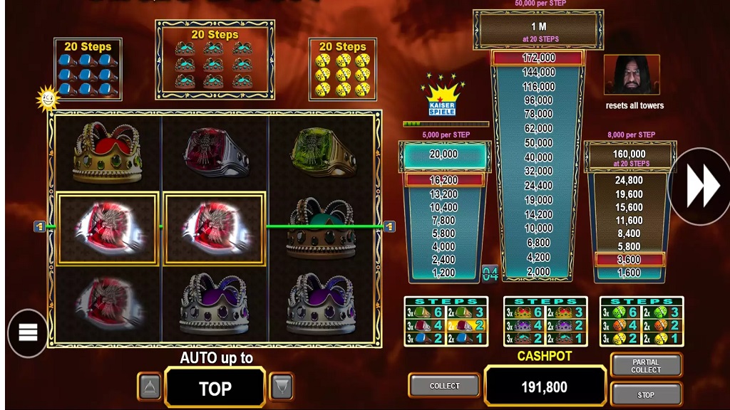 Screenshot of Magic Monk Rasputin slot from Merkur Gaming