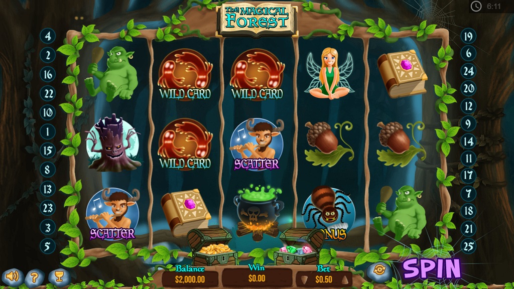 Screenshot of Magical Forest slot from Pariplay