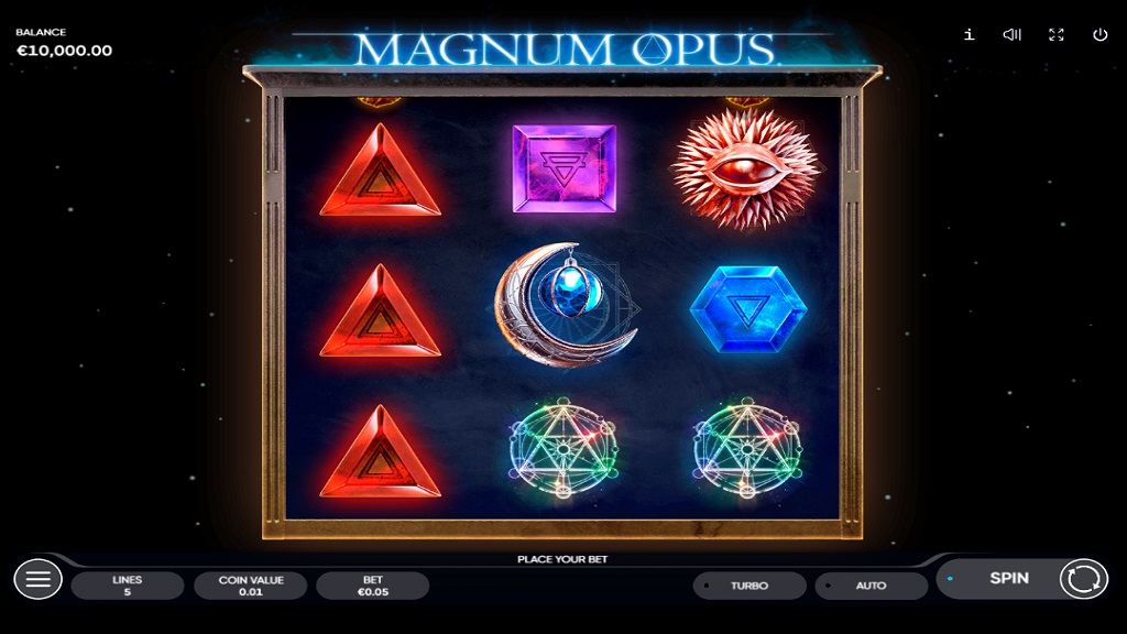 Screenshot of Magnum Opus slot from Endorphina