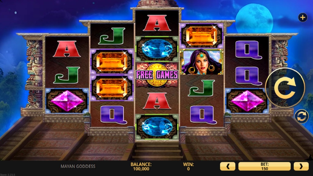 Screenshot of Mayan Goddess slot from High 5