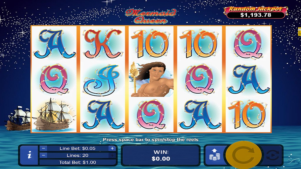 Screenshot of Mermaid Queen slot from Real Time Gaming
