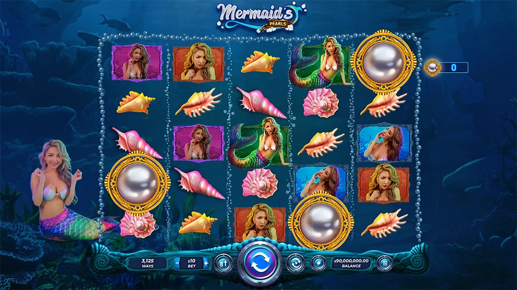 Screenshot of Mermaids Pearl slot from Green Tube