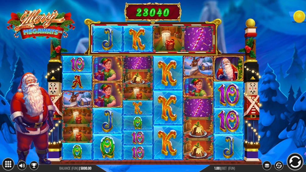 Screenshot of Merry Megaways slot from IronDog