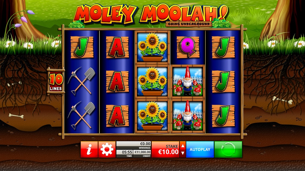 Screenshot of Moley Moolah slot from Yggdrasil Gaming