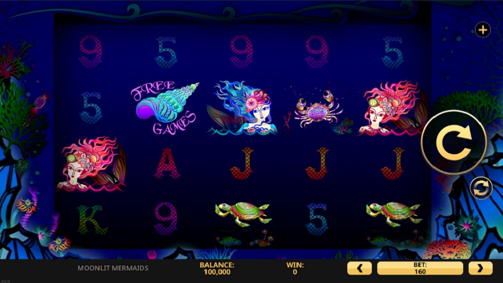 Screenshot of Moonlit Mermaids slot from High 5