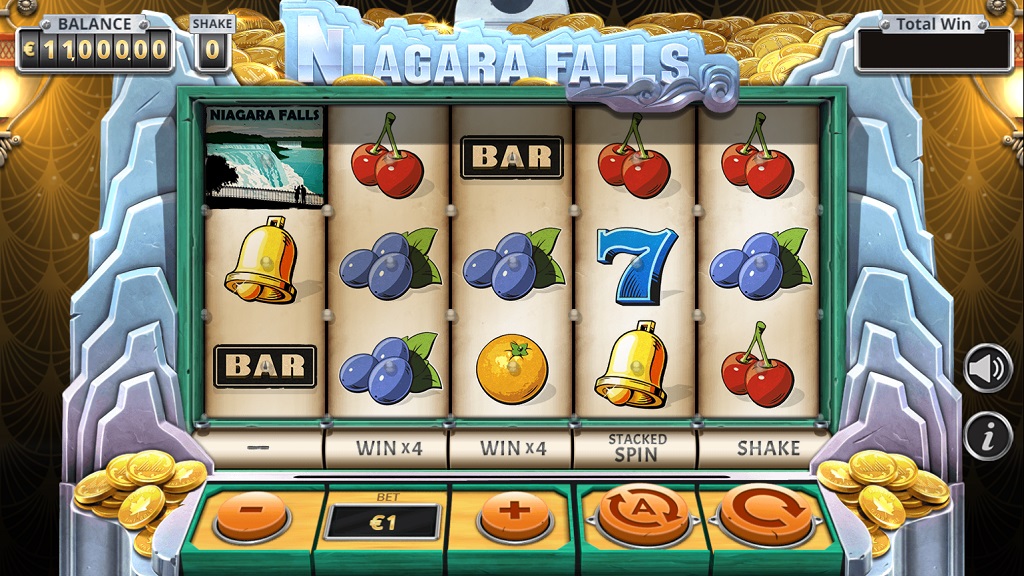 Screenshot of Niagara Falls slot from Yggdrasil Gaming
