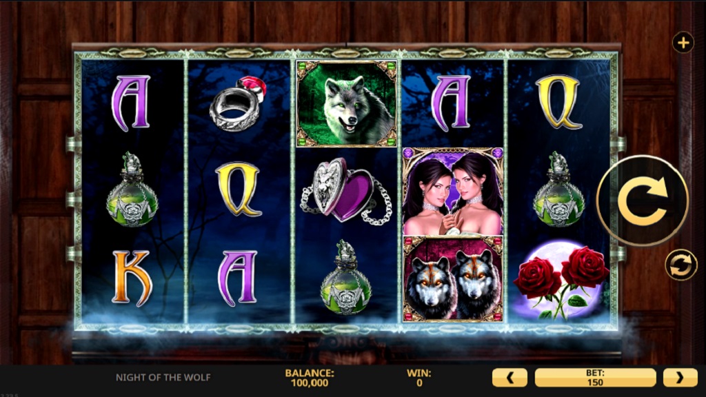 Screenshot of Night of the Wolf slot from High 5