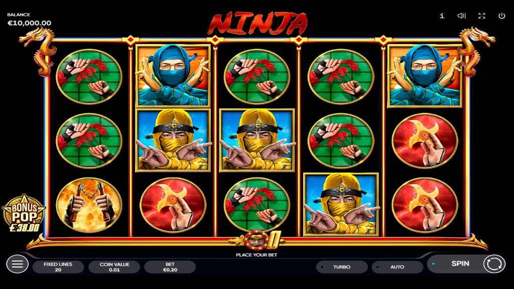 Screenshot of Ninja slot from Endorphina