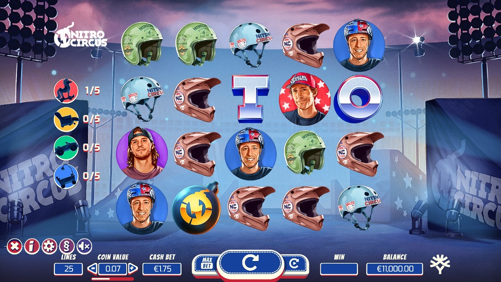 Screenshot of Nitro Circus slot from Yggdrasil Gaming