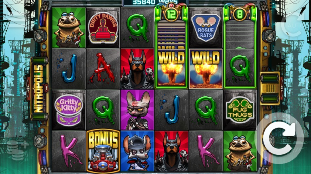 Screenshot of Nitropolis slot from Elk Studios