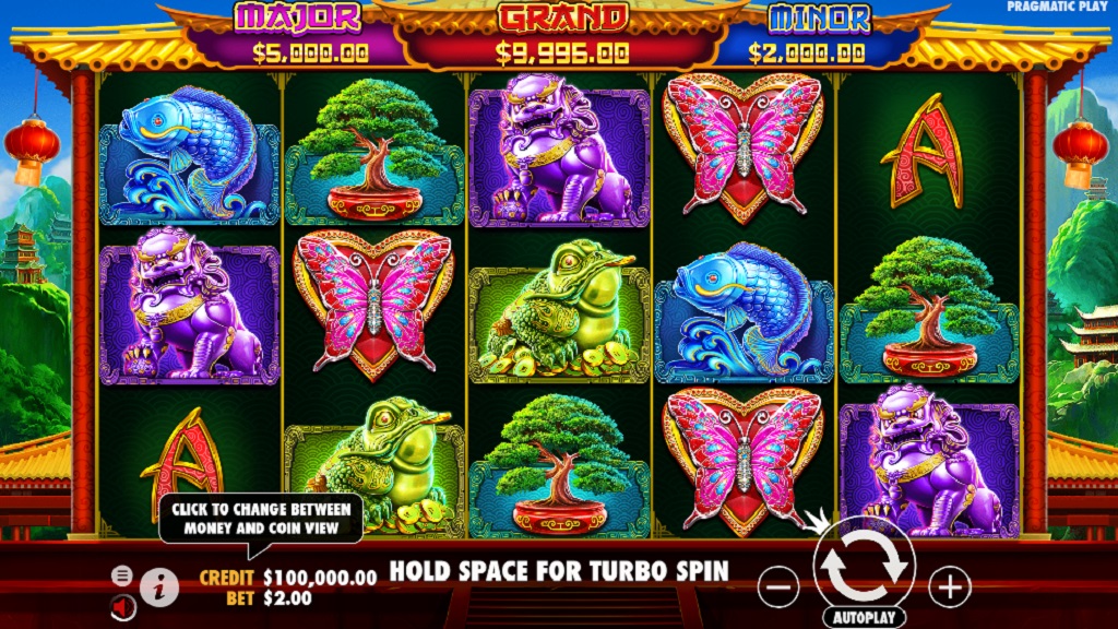 Screenshot of Panda’s Fortune 2 slot from Pragmatic Play