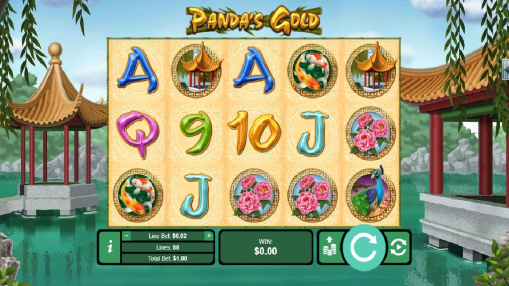 Screenshot of Panda's Gold slot from Real Time Gaming