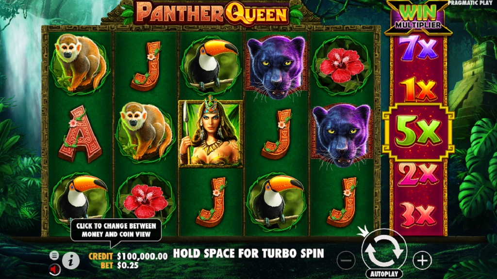 Screenshot of Panther Queen slot from Pragmatic Play