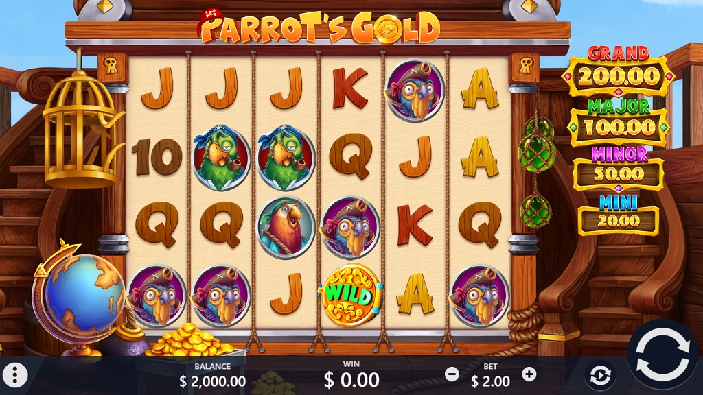 Screenshot of Parrots Gold slot from Pariplay