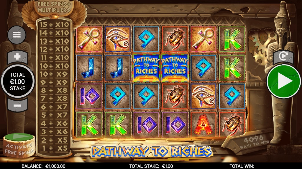 Screenshot of Pathway to Riches slot from Core Gaming