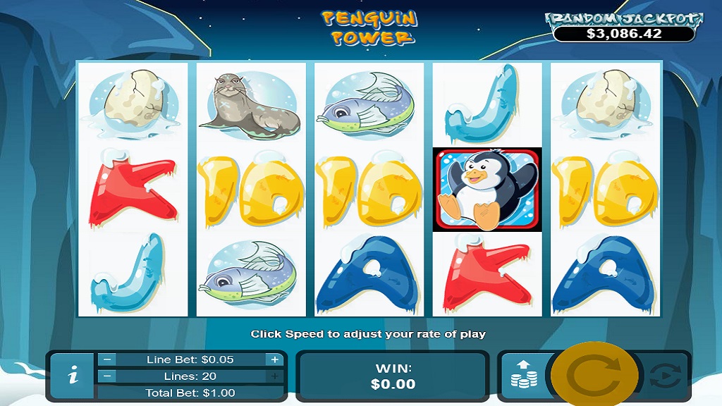 Screenshot of Penguin Power slot from Real Time Gaming