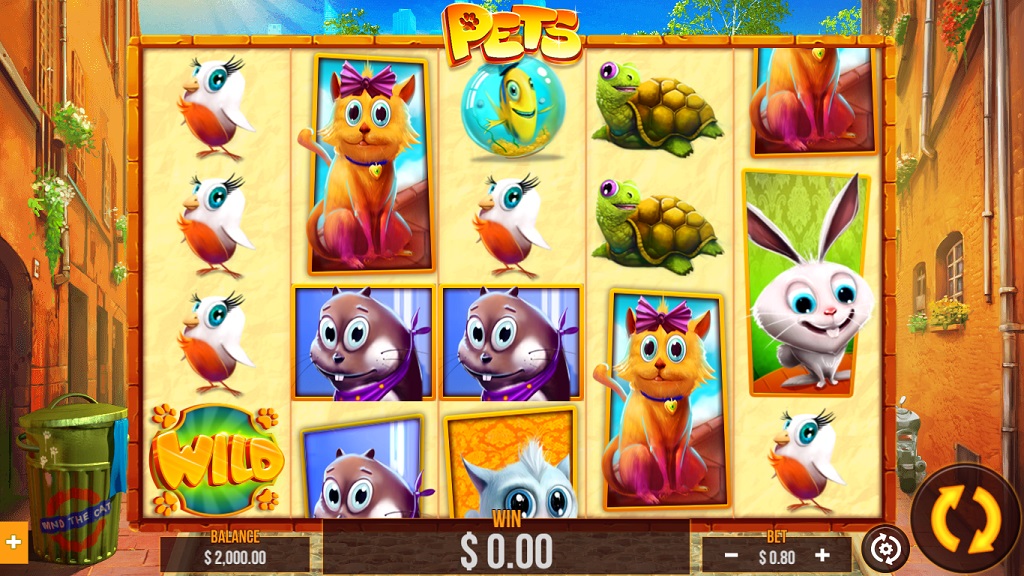 Screenshot of Pets slot from Pariplay