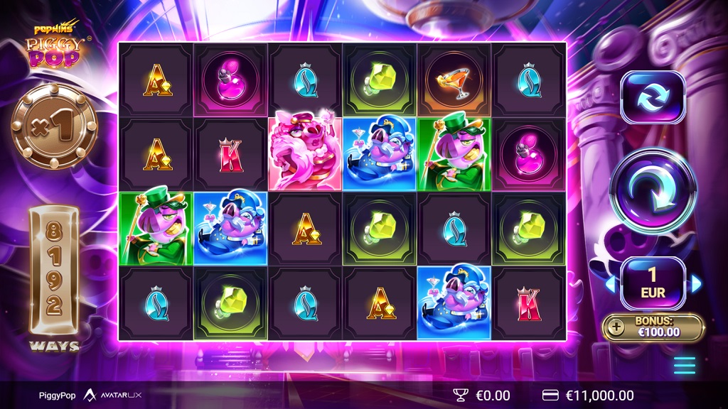 Screenshot of PiggyPop slot from Yggdrasil Gaming