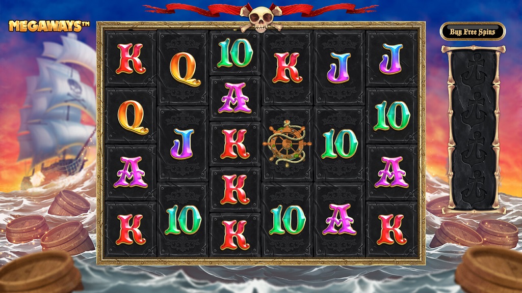 Screenshot of Pirate Kingdom Megaways slot from IronDog