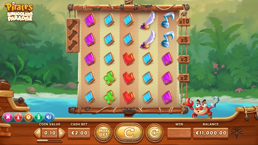 Screenshot of Pirates Smugglers Paradise slot from Yggdrasil Gaming