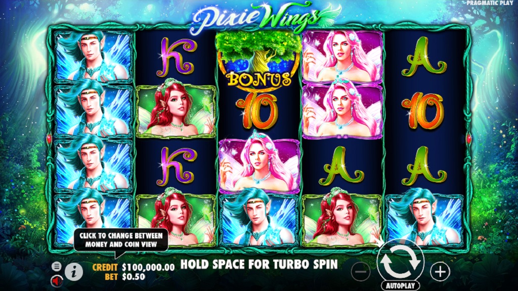 Screenshot of Pixie Wings slot from Pragmatic Play