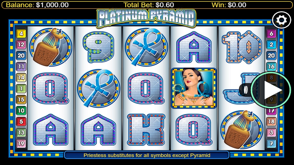 Screenshot of Platinum Pyramid slot from NextGen Gaming
