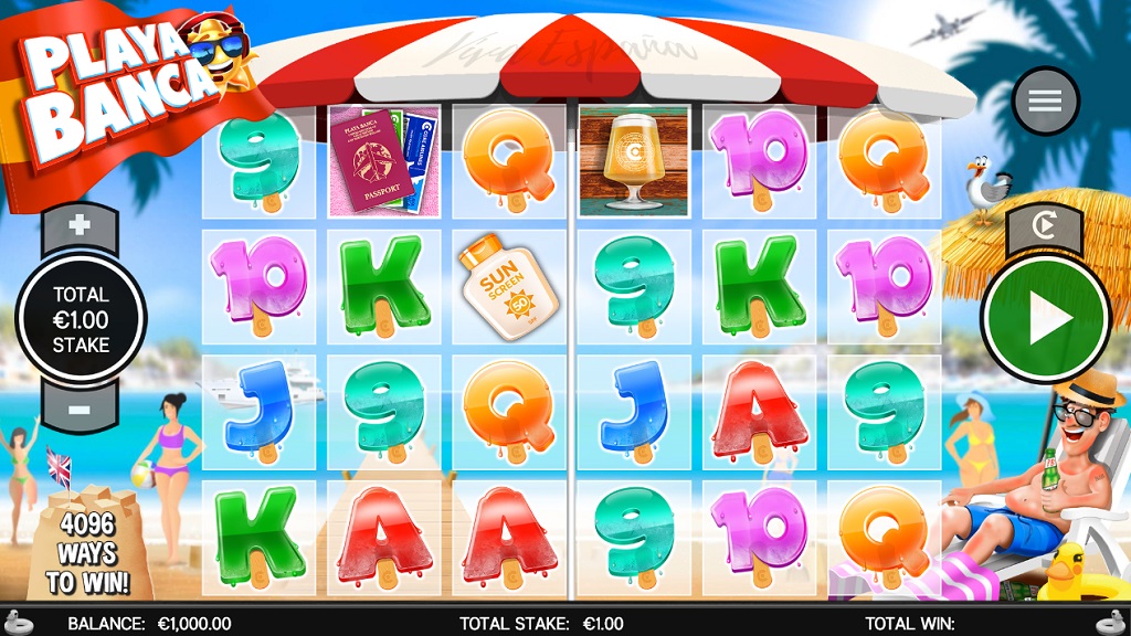 Screenshot of Playa Banca slot from Core Gaming