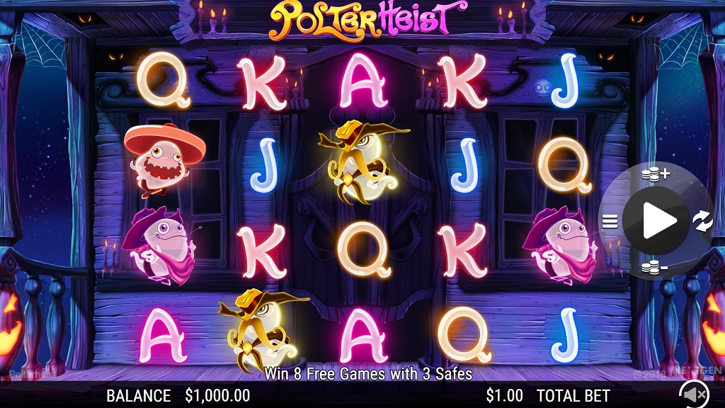 Screenshot of Polter Heist slot from NextGen Gaming