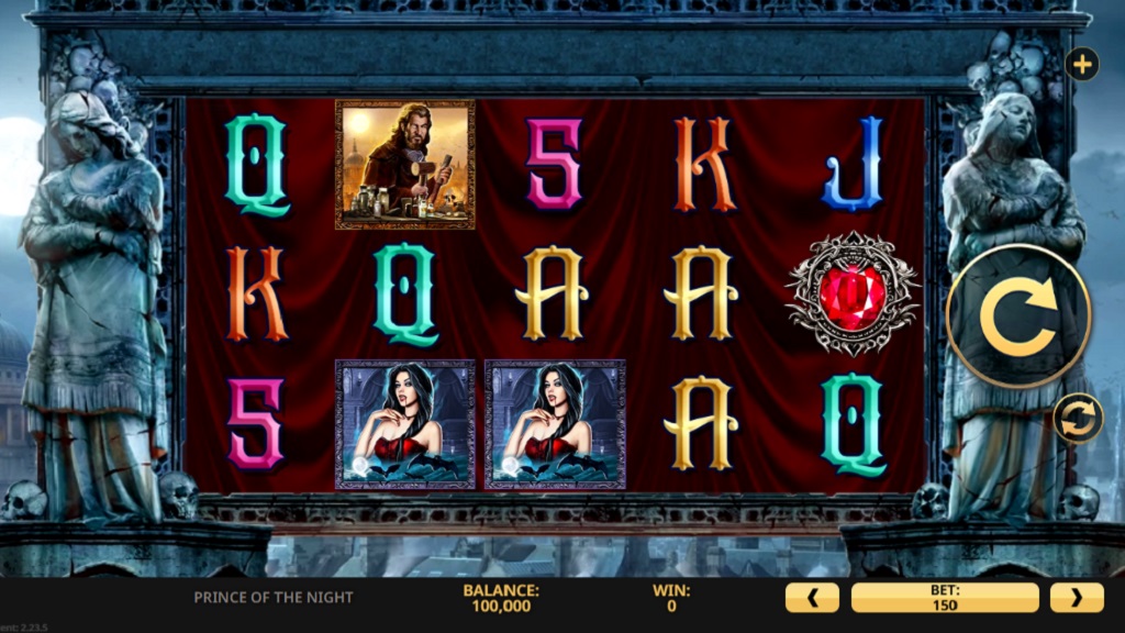 Screenshot of Prince of the Night slot from High 5