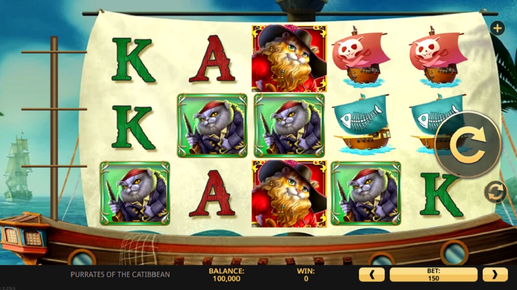 Screenshot of Purrates of the Catibbean slot from High 5